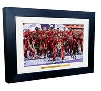 12x8 A4 Signed Liverpool Premier League Winners 2024 2025 2024/24 Firmino Van Dijk Slot Mac Allister Salah Alexander-Arnold Nunez Gakpo Autographed Photo Photograph Picture Frame Soccer Gift