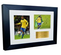 12x8 A4 Signed Ronaldinho Brazil Barcelona Autographed Autograph Signed Signature Photograph Photo Picture Frame Football Soccer Poster Gift G
