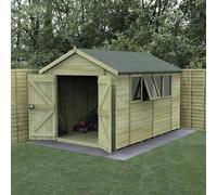 12x8 Forest Timberdale 25yr Guarantee T and G Wooden Shed with Double Doors - 12 x 8 Forest Timberdale Tongue and Groove Apex Wooden Shed With Double