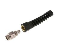 12x8 & G3/8'' Nickel plated Brass Straight Push-on Fitting with Male Threads Rotatable Bend Protection