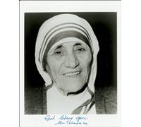 12X8 INCHES MOTHER TERESA SIGNED PHOTO PRINT APPROX SIZE