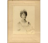 12X8 INCHES QUEEN MARY SIGNED AUTOGRAPHED PRINT APPROX SIZE