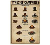 12x8 Inches Tin Signs Bonfire Type Knowledge Graph Fun World Education Science Classroom Infographic Tin Sign Great Retro Gifts and Decorative Door Wall School Farm Hospital