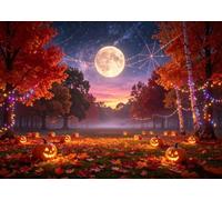 12x8FT (3.6x2.5m) Mystical Moonlit Meadow Photography Backdrop