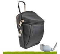 12x8x9cm Mini Golf Ball Belt Pouch Bag, Zippered Oxford Cloth Case | Durable 600D Oxford Cloth Material, Convenient Belt Loop Clip Attachment, Holds Up to 6 Standard Golf Balls or Accessories