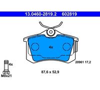 ATE Brake pad set 13.0460-2819.2 excl. wear warning contact with brake caliper screws VOLKSWAGEN: Sharan I, FORD: Galaxy Mk1 MPV, CITROËN: C8 II