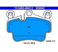 ATE 13.0460-4842.2 Brake pad set