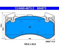 Brake pads 13.0460-4873.2 ATE for AUDI A7 Sportback A6 C7 A8 D4 A6 C7 Avant