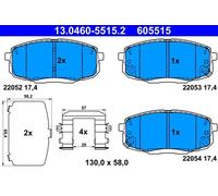Brake pads 13.0460-5515.2 ATE for HYUNDAI KONA