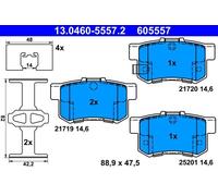 ATE 13.0460-5557.2 Brake pad set