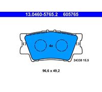 ATE 13.0460-5765.2 Brake pad set