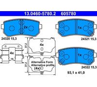 ATE 13.0460-5780.2 Brake pad set
