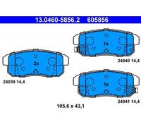 ATE Brake pad set 13.0460-5856.2 with acoustic wear warning MAZDA: RX-8, SUZUKI: IGNIS 2, Ignis I