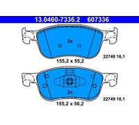 Brake pads 13.0460-7336.2 ATE for FORD FIESTA VII FIESTA VII Van