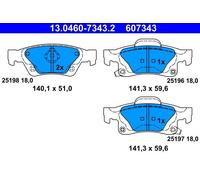 ATE 13.0460-7343.2 Brake pad set