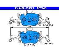 FRONT BRAKE PAD SET DISC BRAKE FITS: BMW 7 730 I LI/725 D LD/730 I.BMW 5 530