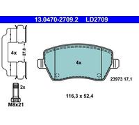 Brake pads 13.0470-2709.2 ATE for DACIA RENAULT NISSAN MERCEDES-BENZ LADA