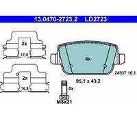 Fits ATE 13.0470-2723.2 Brake Pad Set, disc brake UK Stock