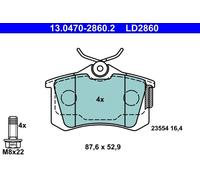 Brake pads 13.0470-2860.2 ATE for AUDI VW