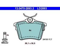 Brake pads 13.0470-2893.2 ATE for CITROËN PEUGEOT