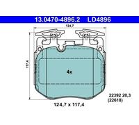 ATE 13.0470-4896.2 Brake pad set