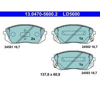 Brake pads 13.0470-5600.2 ATE for KIA HYUNDAI