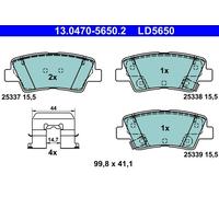 ATE 13.0470-5650.2 Brake pad set