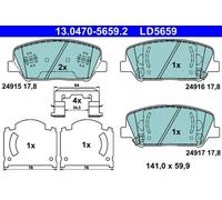 FRONT BRAKE PADS SET 13.0470-5659.2 ATE I