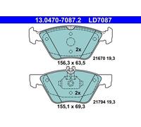 Brake pads 13.0470-7087.2 ATE for MERCEDES-BENZ CHRYSLER