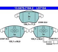 Brake pads 13.0470-7184.2 ATE for VW SEAT SKODA AUDI