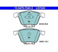 Brake pads 13.0470-7243.2 ATE for VOLVO FORD