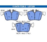Brake pads 13.0470-7326.2 ATE for LAND ROVER VOLVO JAGUAR