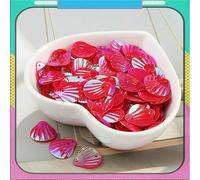 13.0mm Scallop Shell Sequins for Craft Fan Shell Shape Glitters Paillettes Sewing Embellishment Findings Women DIY Accessories-Red 10g-One Size