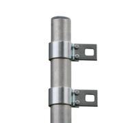 13.1"/ 4m Metal Galvanised Shade Sail Pole with Bracket Clamp Outdoor Garden