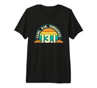 13.1 Came Run Conquered Retro Loves Miles Run Half Marathon Premium T-Shirt