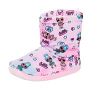 (13-1 UK) Girls LOL Surprise Dolls Slipper Boots Faux Fur Lined Warm Booties House Shoes