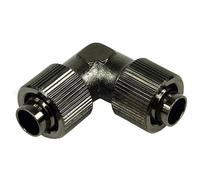 13/10mm (10x1,5mm) L Schlauchverbinder - kompakt - black nickel