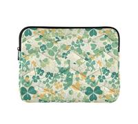 13-14 Inch Laptop Bag Briefcase, Polyester Computer Bags with Zipper for Journey Work, Seamless Made Shamrocks Happy St