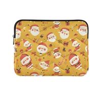 13-14 Inch Laptop Case Bag, Thin Computer Bags with Zipper for Work Journey, Ho Ho Ho Pattern Funny Christmas Amber