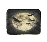 13-14 Inch Laptop Sleeve Bag Bats Flying by Moon Halloween Night Scene for Work Journey