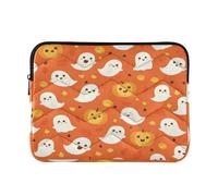 13-14 Inch Stylish Computer Case Cute Ghosts and Pumpkins Pattern Halloween Print for Work Journey