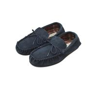 (13/14 UK, Navy) Eastern Counties Leather Mens Fabric Lined Moccasins