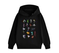 (13-14 Years, Black) Minecraft Boys Sprites Hoodie