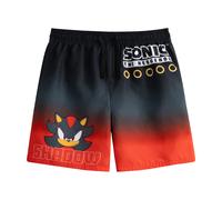 (13-14 Years, Black/Red) Sonic The Hedgehog Boys Polyester Swim Shorts