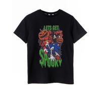 (13-14 Years, Black) Sonic The Hedgehog Boys Let's Get Spooky T-Shirt