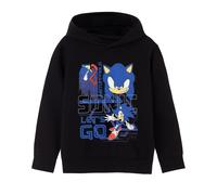 (13-14 Years, Black) Sonic The Hedgehog Boys Let's Go Hoodie