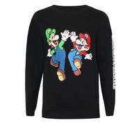 (13-14 Years, Black) Super Mario Boys Luigi Sweatshirt
