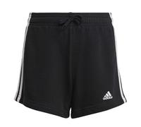 (13-14 Years, Black/White) Adidas Girls Fleece 3 Stripes Shorts