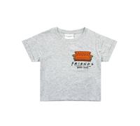 (13-14 Years, Grey Marl) Friends Girls Central Perk Sofa Crop T-Shirt