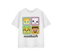 (13-14 Years) Minecraft Short Sleeved T-Shirt (Girls White)